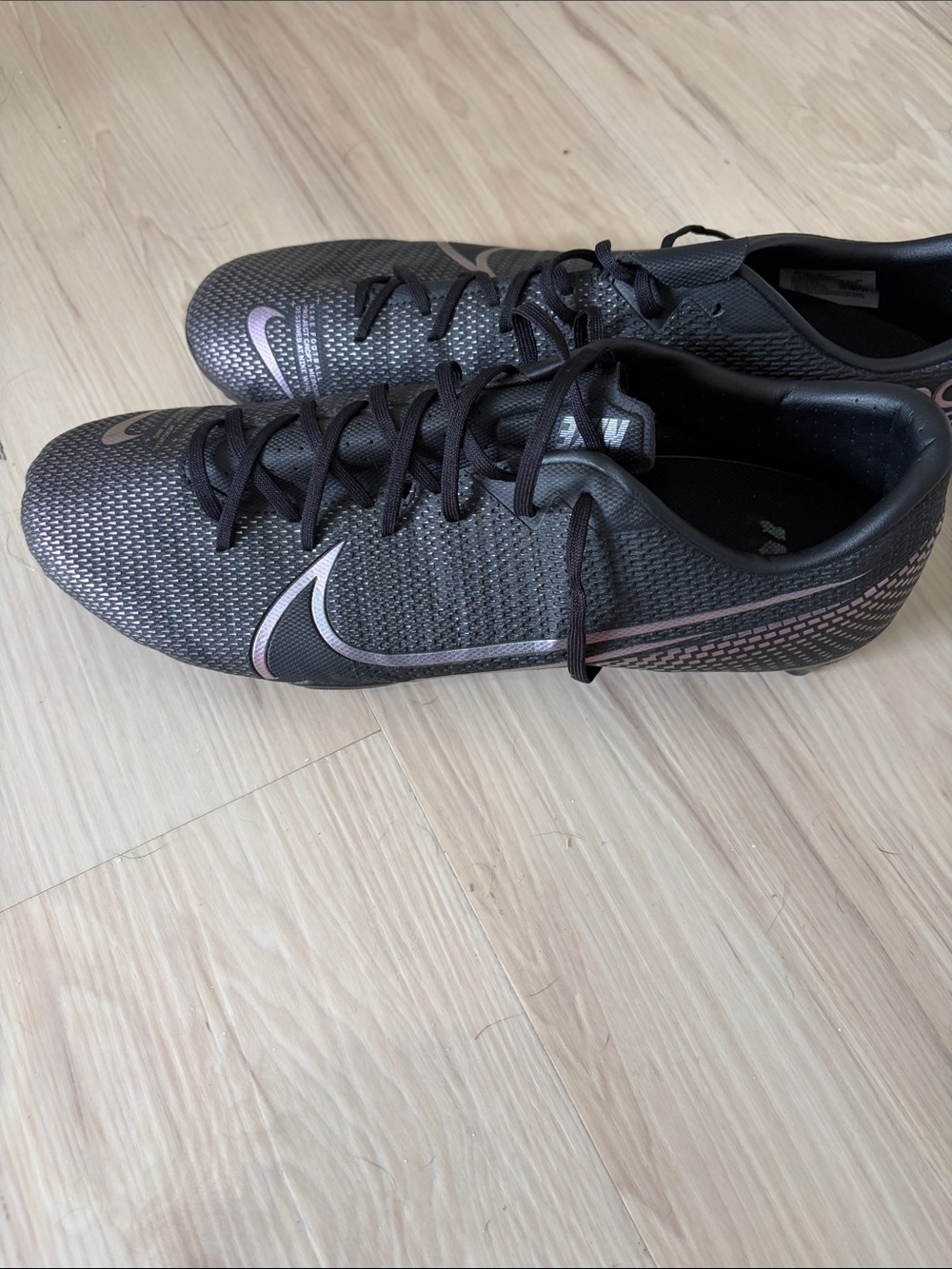 Nike Black with Pink Accent Soccer Shoes